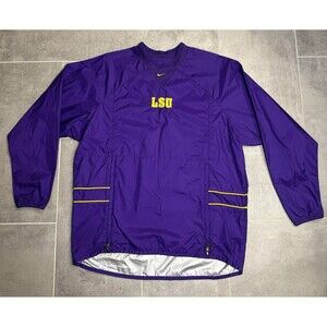 Nike LSU Pullover Windbreaker Large